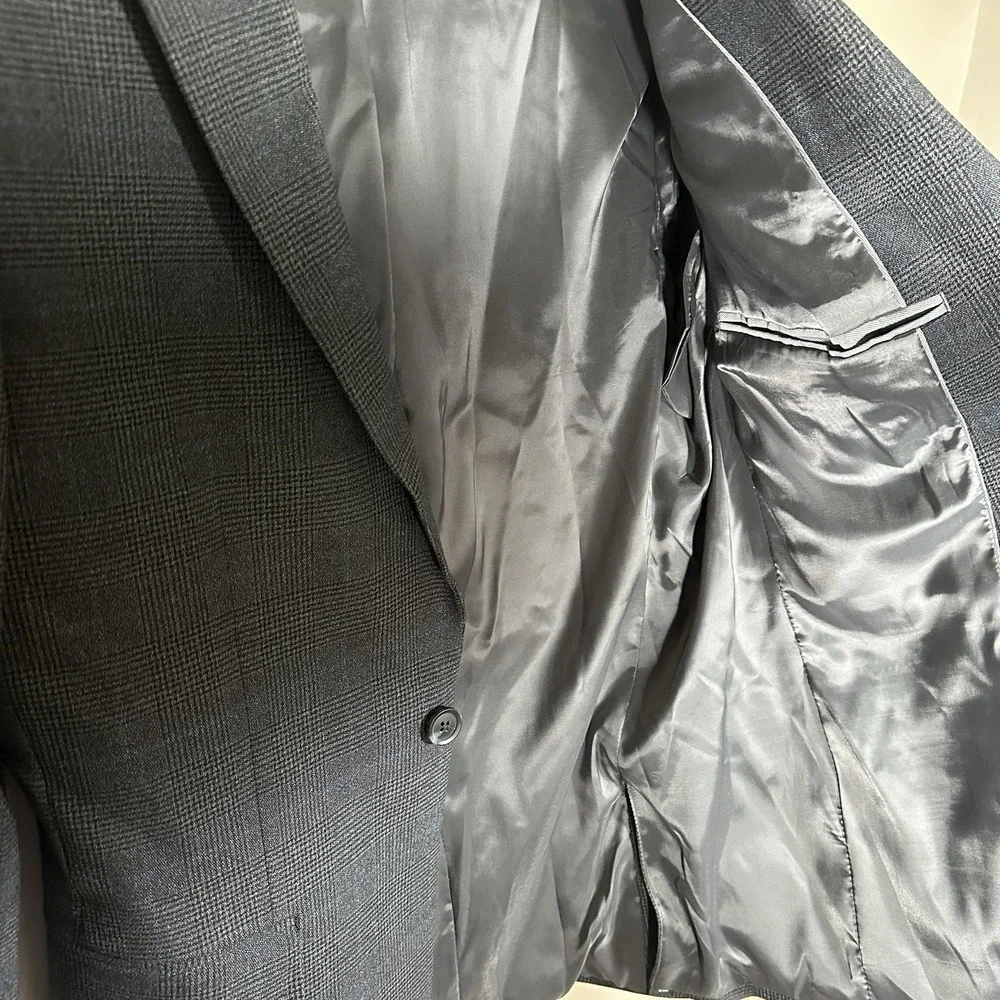 J Ferrar Mens 36‎ R Suit Jacket Slim Fit Charcoal Ultra Comfort Stretch Formal